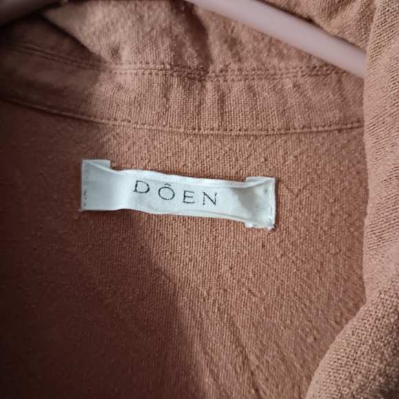 DOEN Raw Silk Serre Terracotta Rose Utility Jumpsuit M - Picture 5 of 6